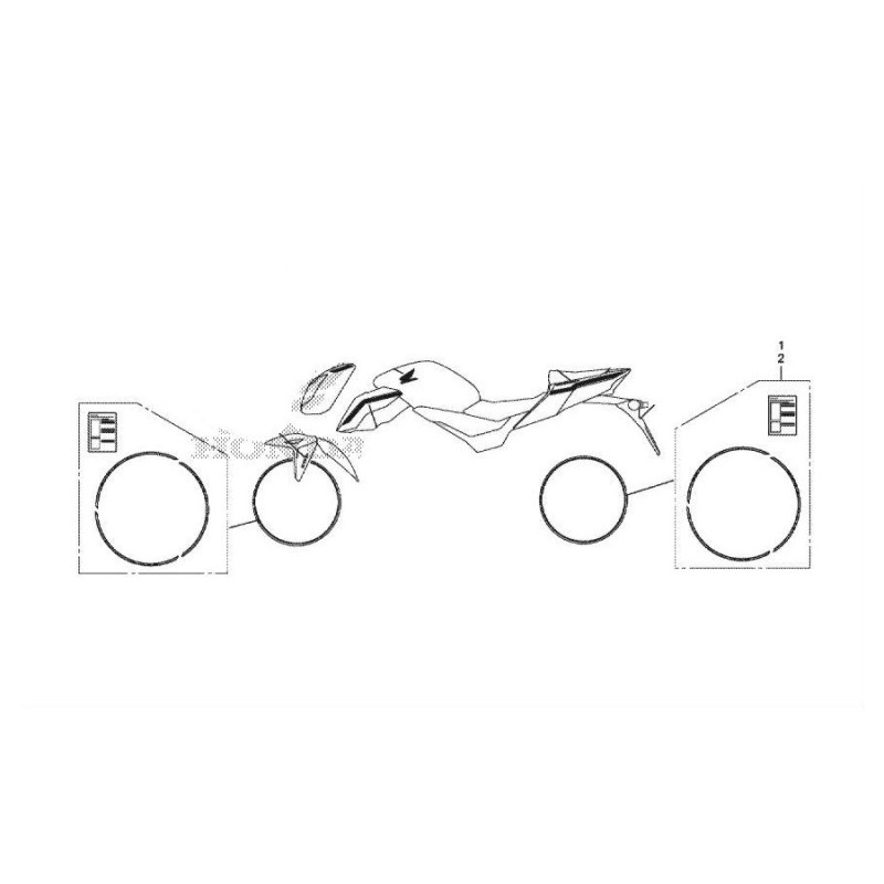 Комплект декоративных полос колёс Honda CB500F 2016 2017 2018