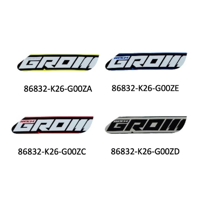 Наклейка левой центральной крышки отсека Honda MSX GROM 125 2021 2022 2023