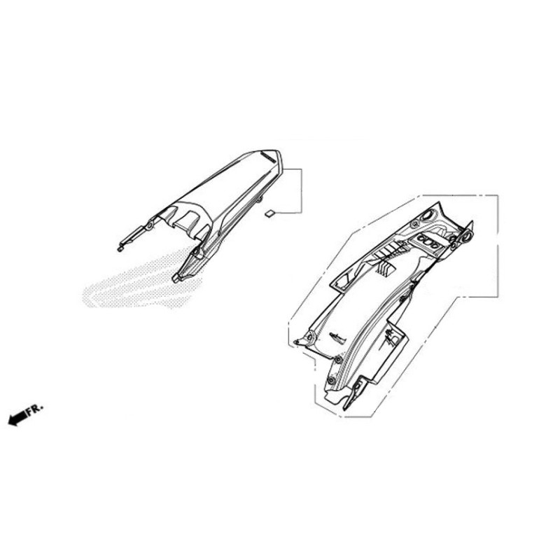 Заднее крыло Honda CRF300 RALLY 2025