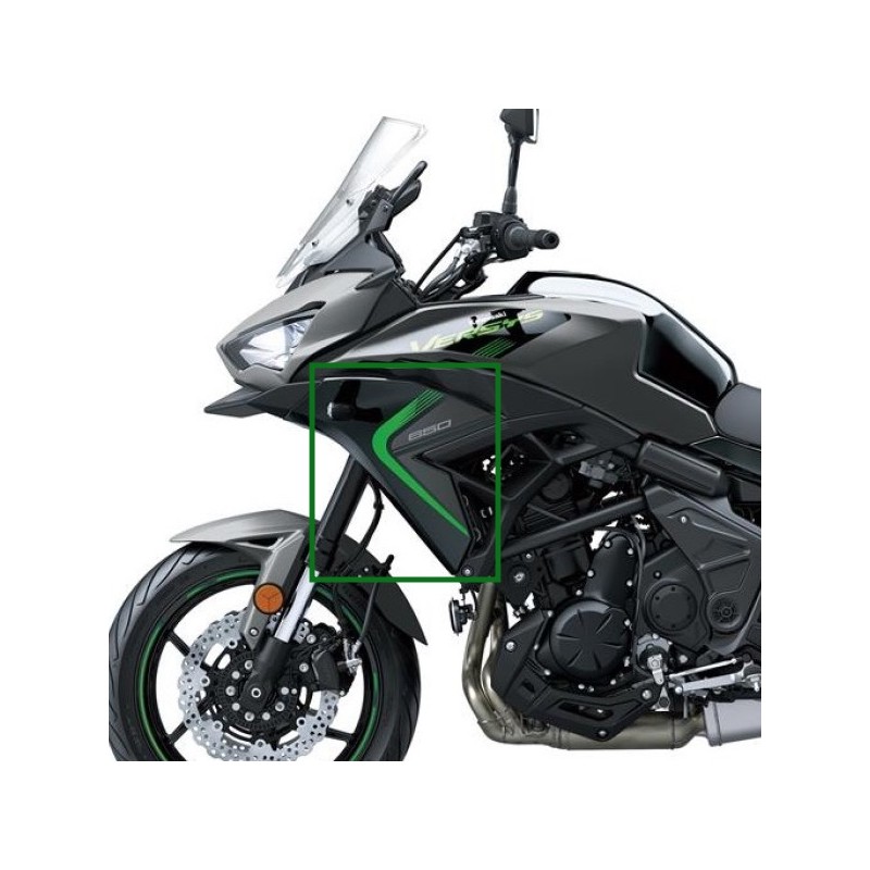 Наклейка левого переднего бокового обтекателя Kawasaki Versys 650 GRAY 2025