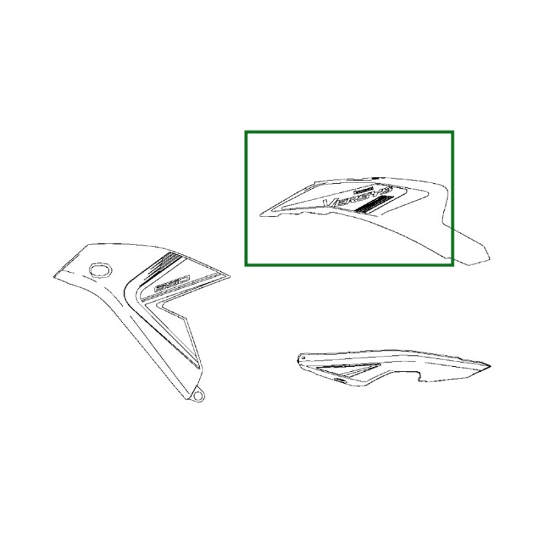 Наклейка левой облицовки топливного бака Kawasaki Versys 650 GRAY 2025