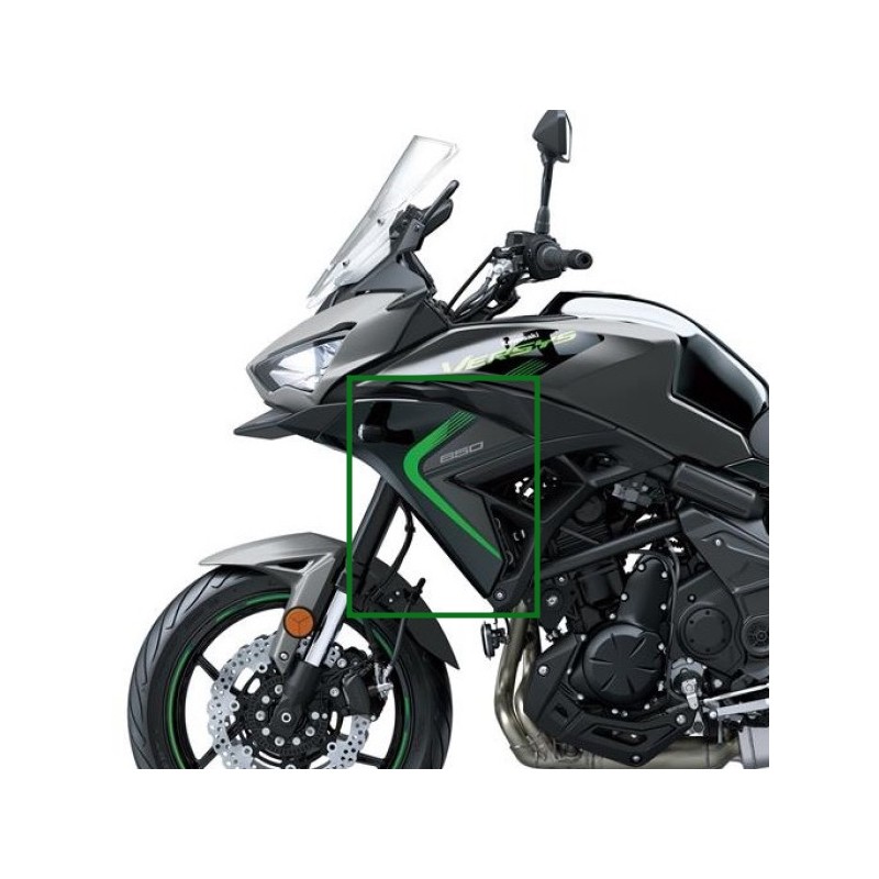 Наклейка левой облицовки топливного бака Kawasaki Versys 650 GRAY 2025