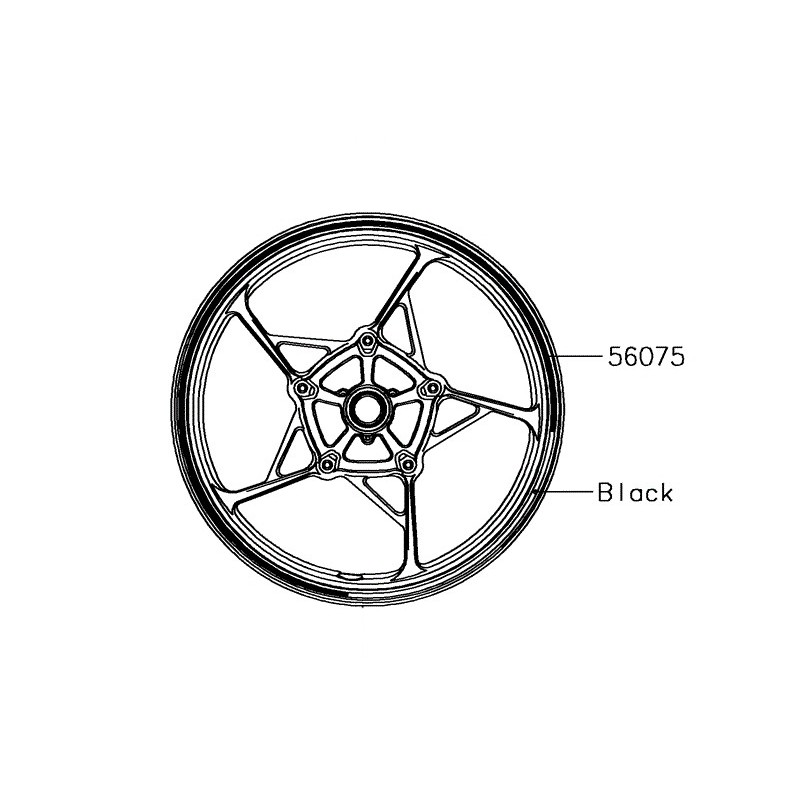 Наклейка колеса Kawasaki NINJA 500 2024 2025 KRT Edition