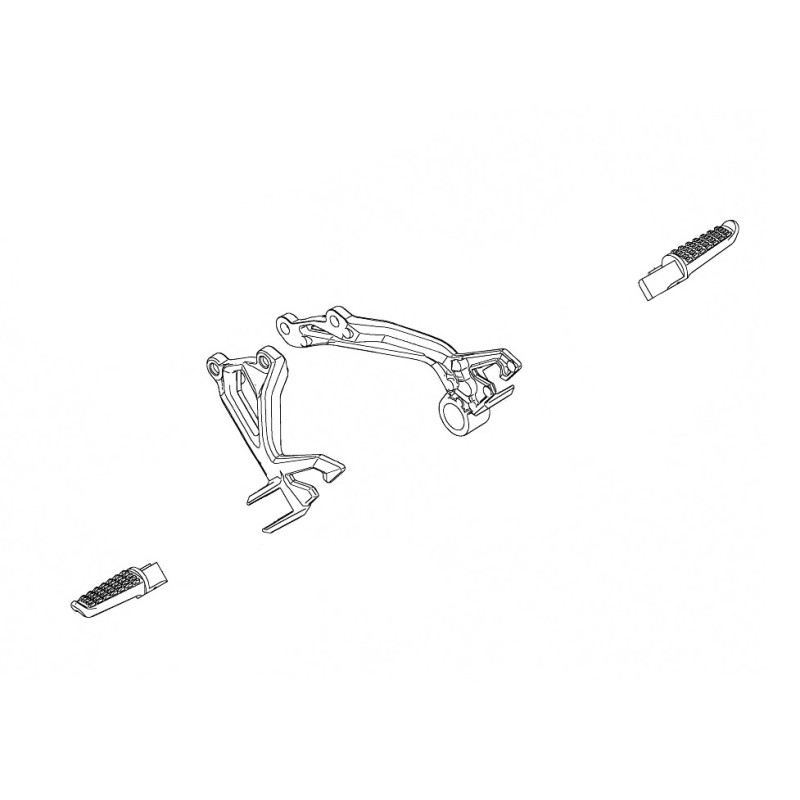 Правая пассажирская подножка Kawasaki Z900 2025 2026