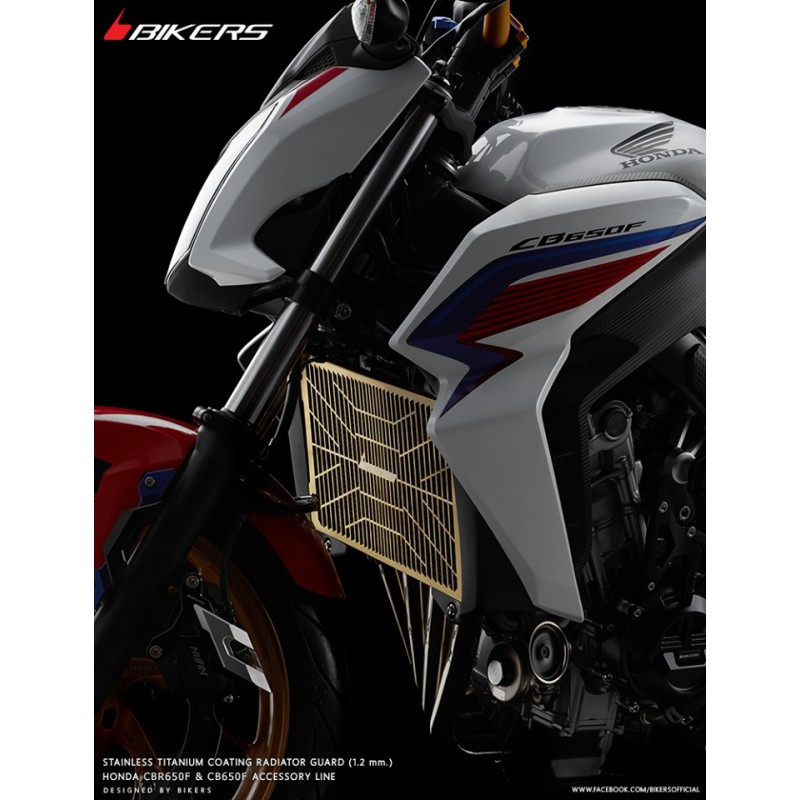 Защита радиатора из нержавеющей стали с титановым покрытием 1.2mm BIKERS Honda CB650F