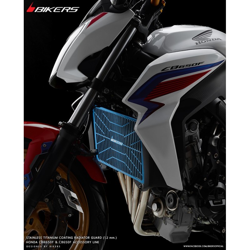 Защита радиатора из нержавеющей стали с титановым покрытием 1.2mm BIKERS Honda CB650F
