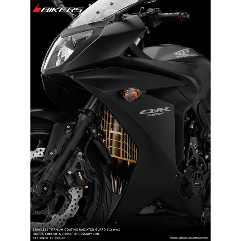 Защита радиатора из нержавеющей стали с титановым покрытием 1.2mm BIKERS Honda CBR650F
