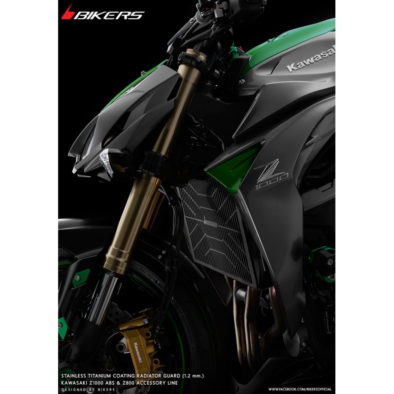 Защита радиатора из нержавеющей стали с титановым покрытием 1.2mm BIKERS Kawasaki Z1000