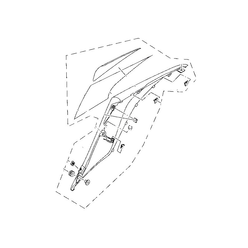 Правая задняя облицовка Yamaha YZF R3 / R25