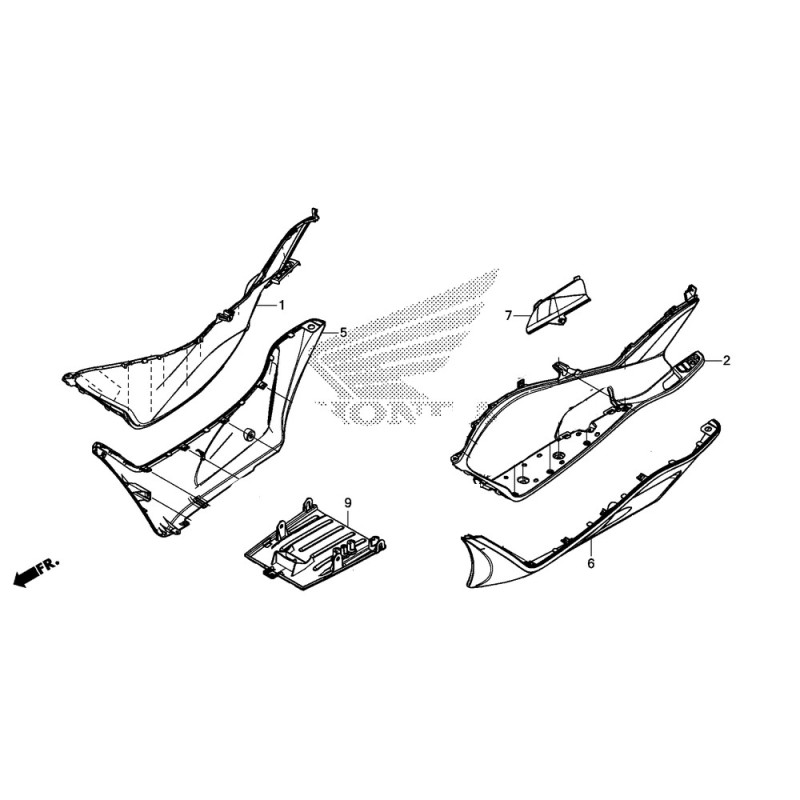 Правая площадка для ног Honda PCX 125/150 v3 2014 2015 2016 2017