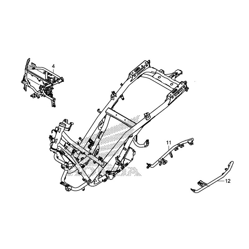 Кронштейн правой площадки для ног Honda Forza 300