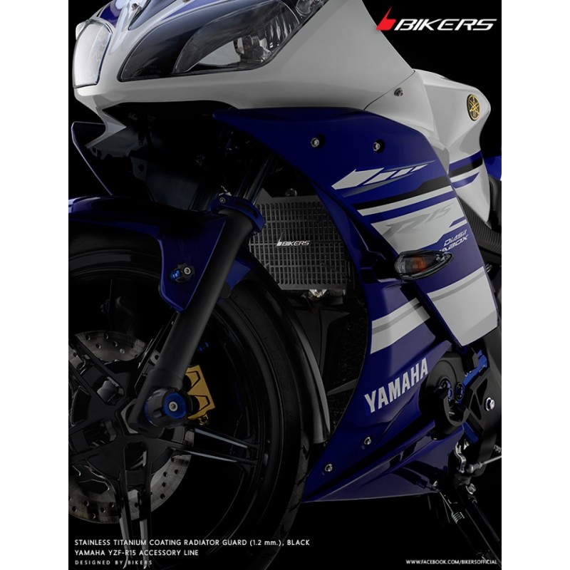 Защита радиатора из нержавеющей стали с титановым покрытием BIKERS Yamaha YZF R15
