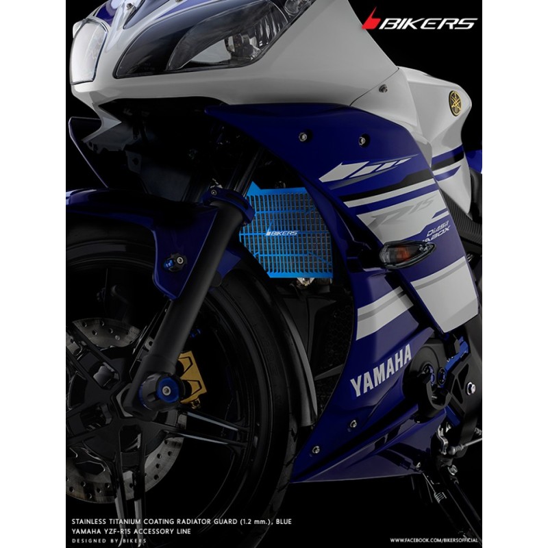 Защита радиатора из нержавеющей стали с титановым покрытием BIKERS Yamaha YZF R15