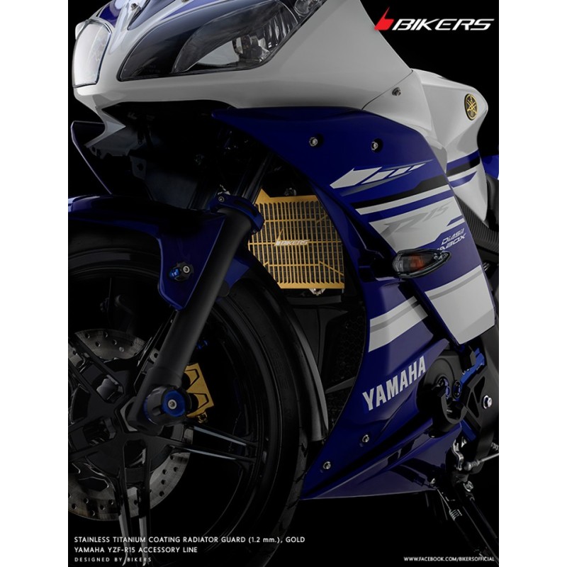 Защита радиатора из нержавеющей стали с титановым покрытием BIKERS Yamaha YZF R15