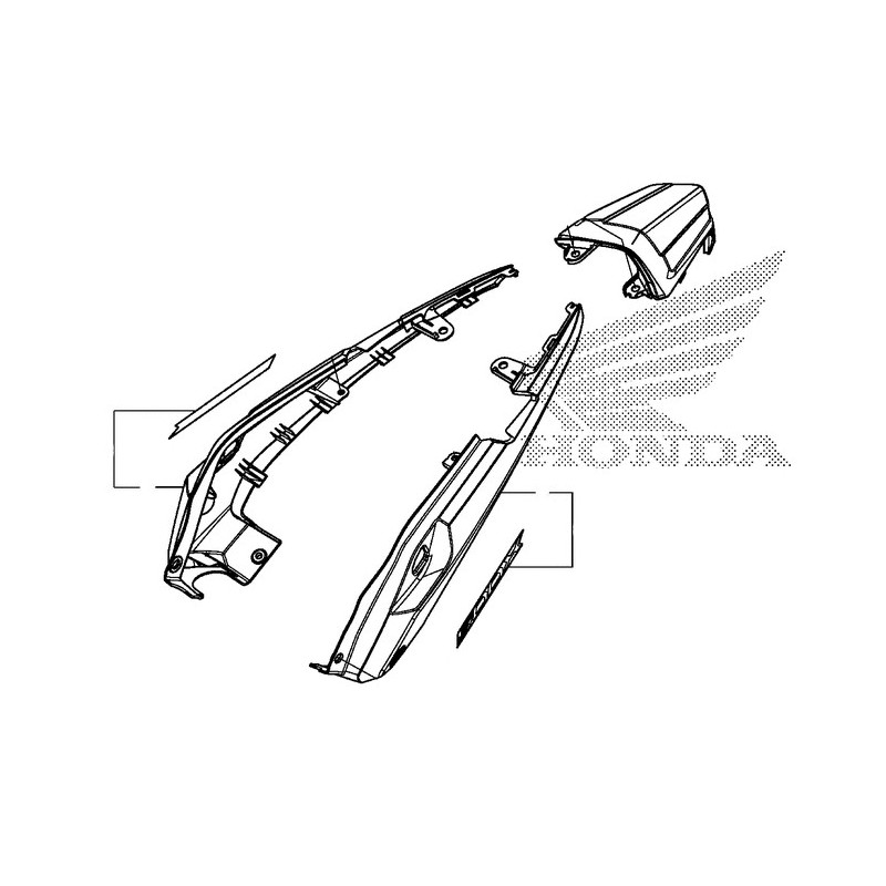 Левая задняя облицовка Honda CB500X 2016 2017 2018