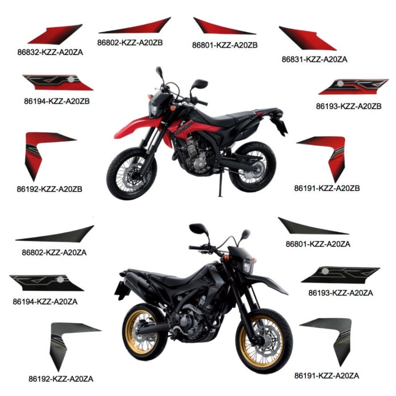 Декоративная полоса правой передней облицовки Honda CRF 250M 2013