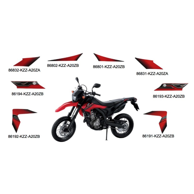Декоративная полоса левой боковой панели Honda CRF 250M 2013
