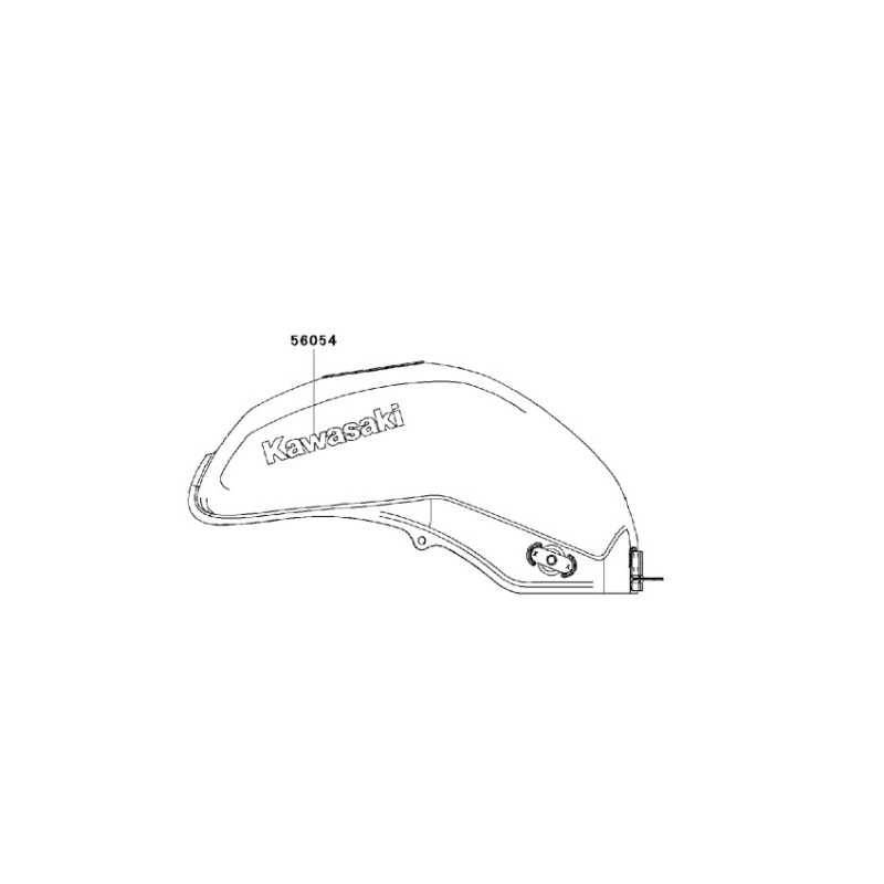 Наклейка топливного бака Kawasaki Er6n 650 2009/10/11