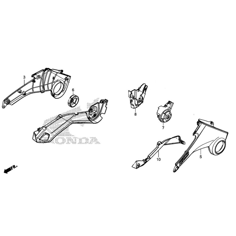 Правая боковая крышка Honda Msx 125 / Grom 125