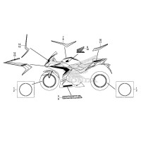 Наклейки / декоративные полосы CBR500R 2019/21